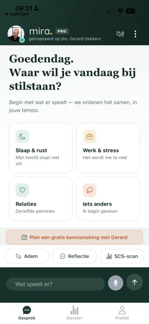 Mira-app: plan een kennismaking met een psycholoog